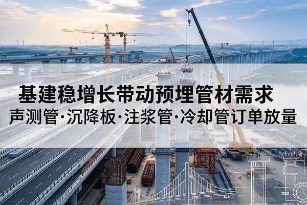贵池基建稳增长带动预埋监测管材需求，声测管、沉降板、注浆管订单持续放量