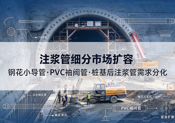贵池注浆管细分市场扩容，隧道钢花小导管、PVC 袖阀管、桩基后注浆管需求分化